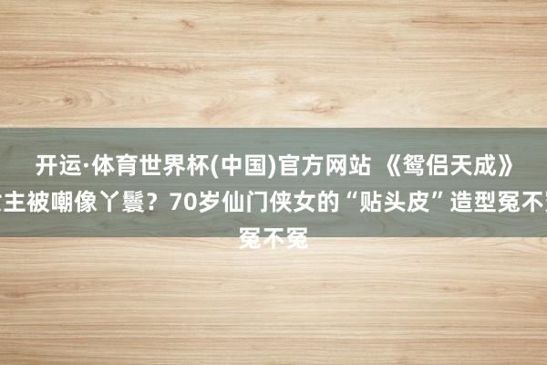 开运·体育世界杯(中国)官方网站 《鸳侣天成》女主被嘲像丫鬟?70岁仙门侠女的“贴头皮”造型冤不冤